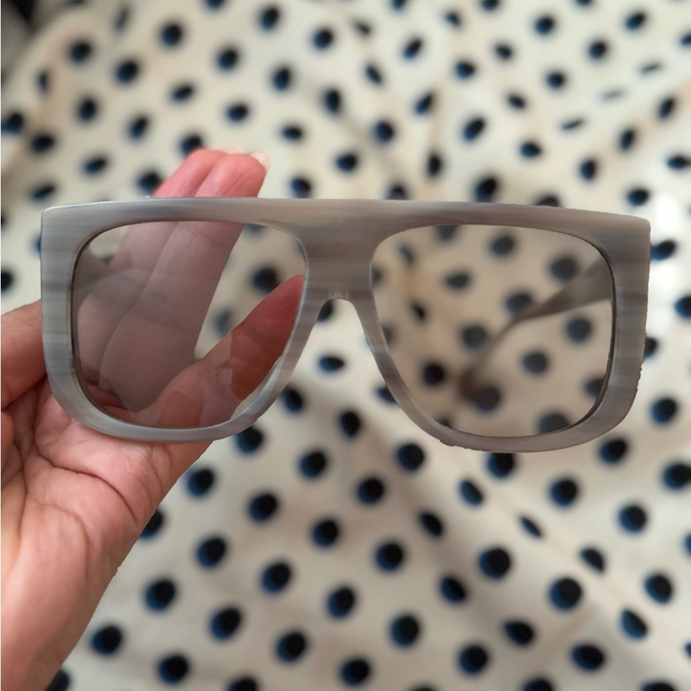 Stylish  Max Mara Eileen 60mm Gray rectangular Sunglasses